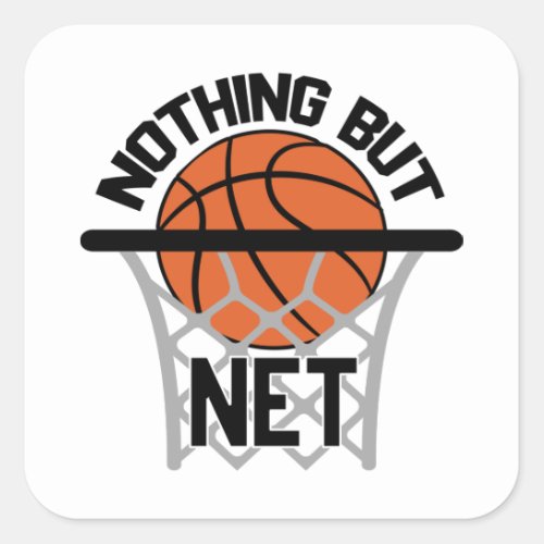 Funny Basketball T Shirt Print Square Sticker
