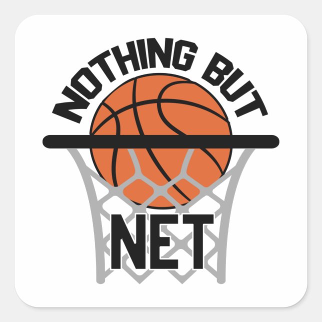 Funny Basketball T Shirt Print Square Sticker (Front)