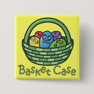 Funny Basketcase Easter Button