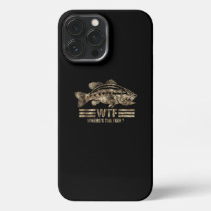 Funny Bass Fishing Camo Where's The Fish iPhone 13 Pro Max Case