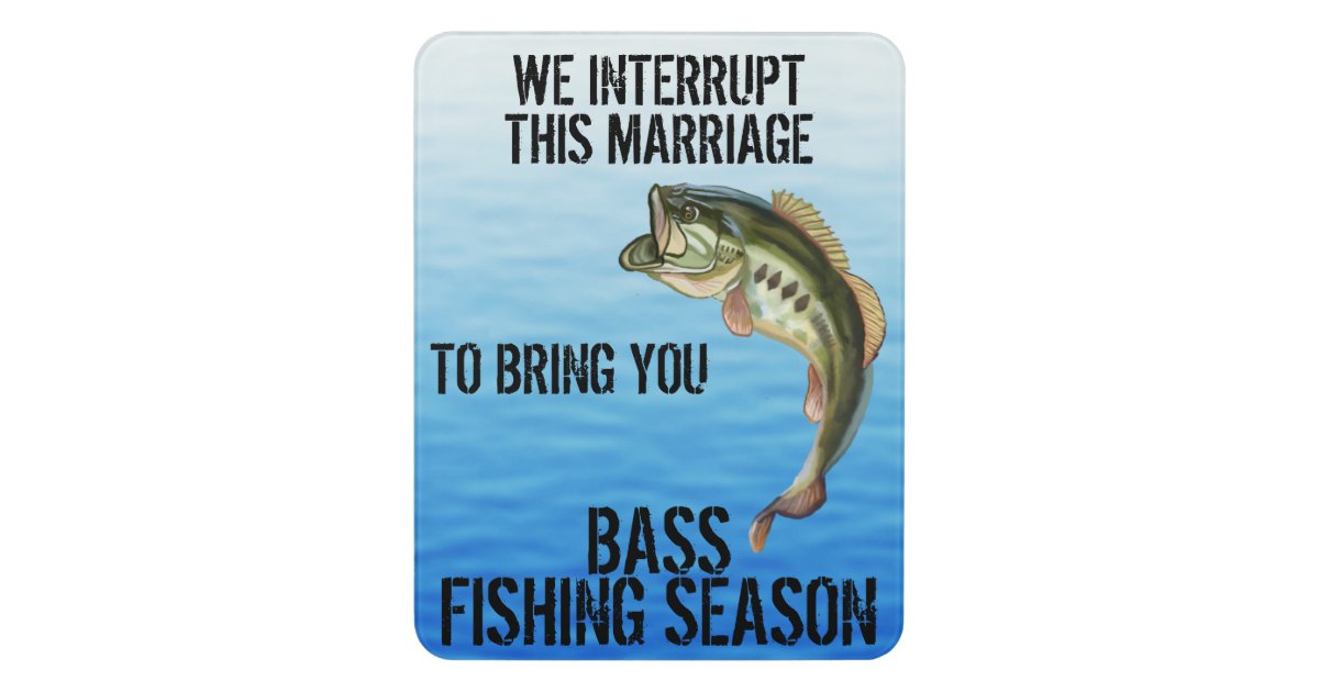 Funny Fishing Big Mouth Bass Fish Door Sign
