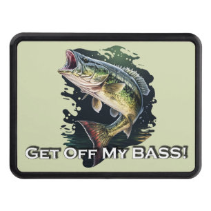 Funny Bass Fishing Graphic Trailer Hitch Cover