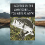 Funny Bass Fishing Lake Angler Birthday Custom Card