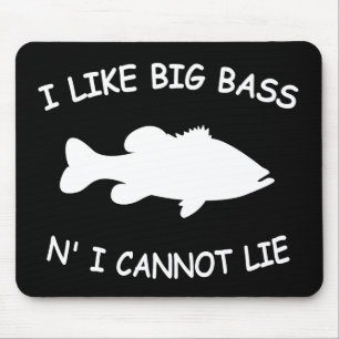 Funny Bass Fishing Mouse Pad