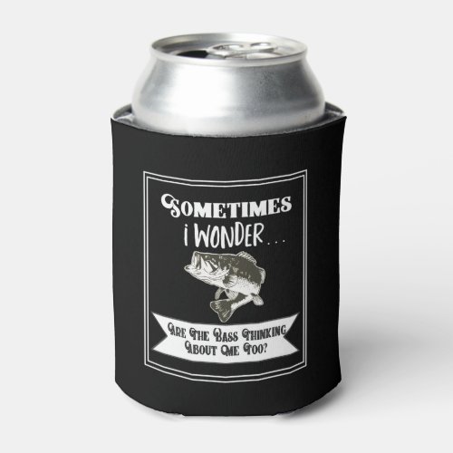 Funny Bass Fishing Outdoors Sports Fish Can Cooler