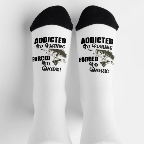 Funny Bass Fishing Quote Work Sports Fish Socks