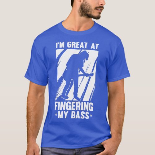 Funny Bass Guitar Player Graphic Design and Beer G T_Shirt