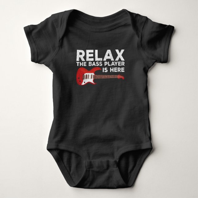 Funny Bass Player Quote Bassists Musician Baby Bodysuit (Front)