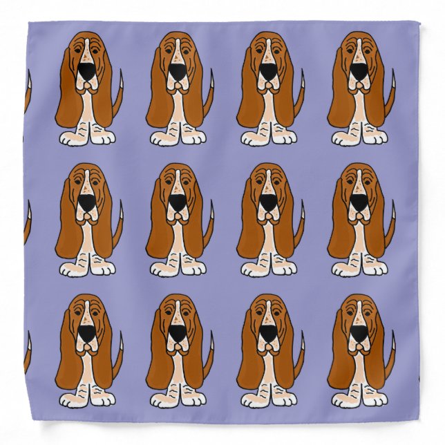Funny Basset Hound Bandana (Front)