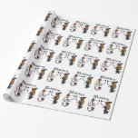 Funny Basset Hound Bride and Groom Wedding Art Wrapping Paper<br><div class="desc">Wonderful funny basset hound bride and groom wedding design.  Can also add custom text and change background color when ordering.</div>