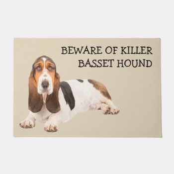 Funny Basset Hound Dog Breed Doormat by idesigncafe at Zazzle