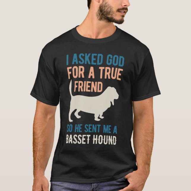 Funny Basset Hound Dog T-Shirt (Front)