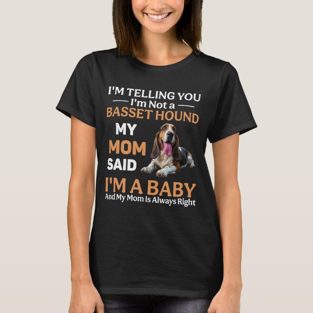 Funny Basset Hound Dog T-Shirt (Front)