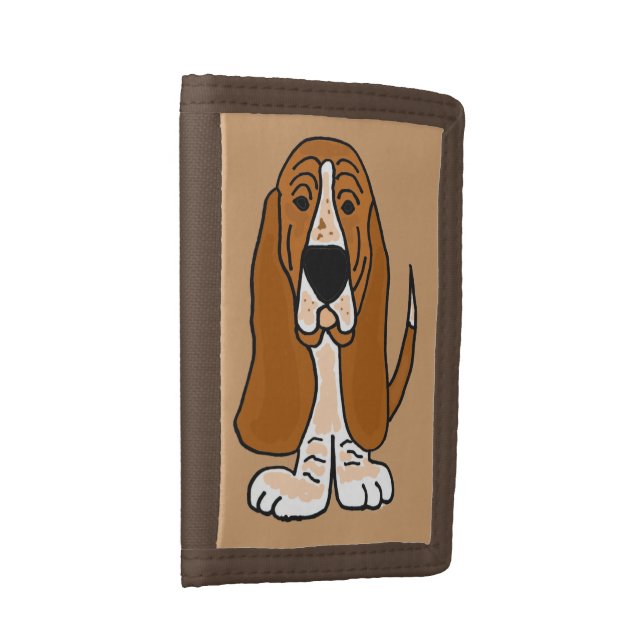 Funny Basset Hound Dog Wallet (Side)