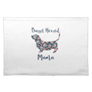 Funny Basset Hound Gifts Basset Hound Mom Shirt fo Cloth Placemat