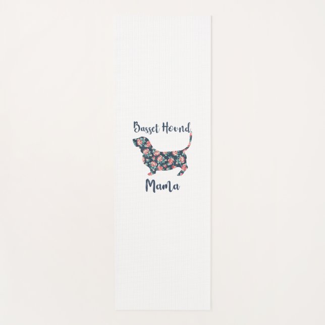 Funny Basset Hound Gifts Basset Hound Mom Shirt fo Yoga Mat (Front)
