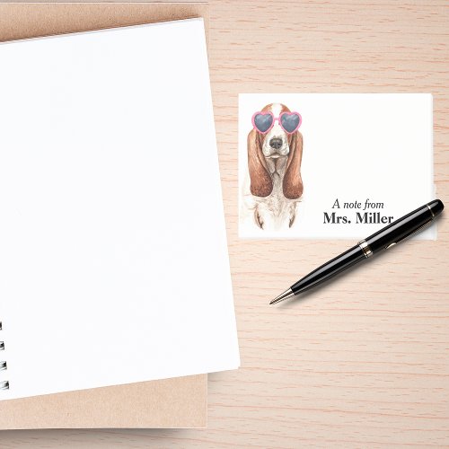 Funny Basset Hound Personalized Post_it Notes