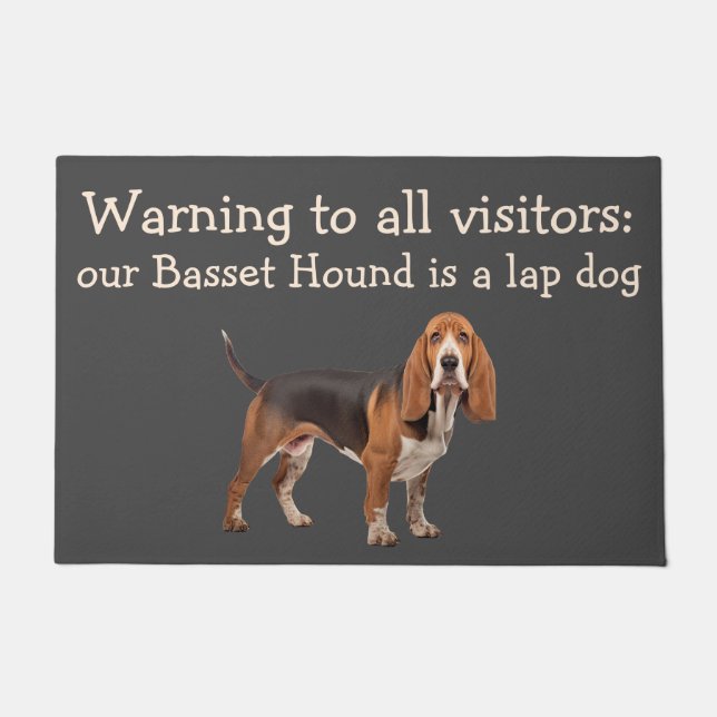 Funny Basset Hound Theme House Pet Humor Mat (Front)