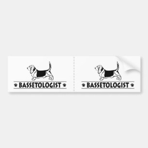 Funny Bassett Hound Dog Bumper Sticker