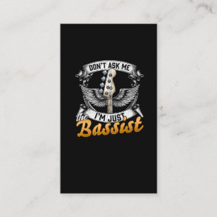 Funny Bassist Quote Musician Guitarist Business Card