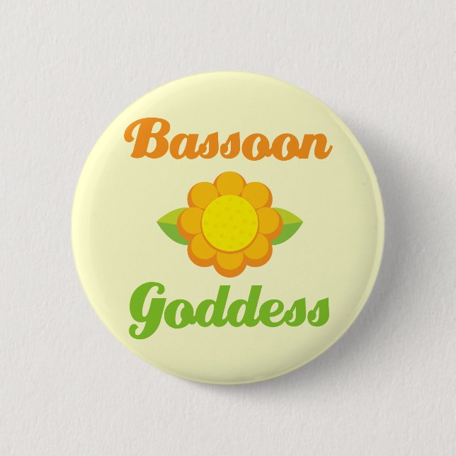 Funny Bassoon Pinback Button (Front)