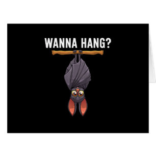 Funny Bat Design For Men Women Nocturnal Bird Bat Cards