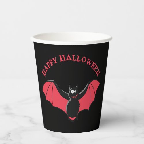 FUNNY BAT HALLOWEEN KID_FRIENDLY GREAT COLORFUL  PAPER CUPS