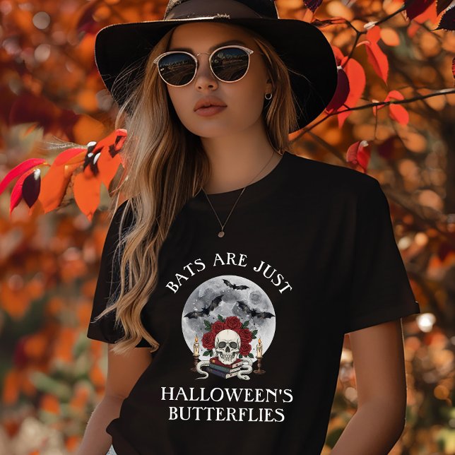 Funny Bat Halloween  Tri-Blend Shirt (Bats are just Halloween's butterflies cute Halloween T-shirt)