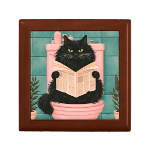 Funny Bathroom Black Cat Gift Box