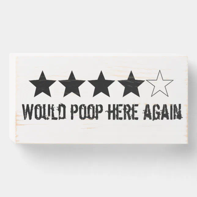 Funny Bathroom Decor Wooden Box Sign Zazzle
