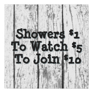 Funny Bathroom Faux Canvas Print