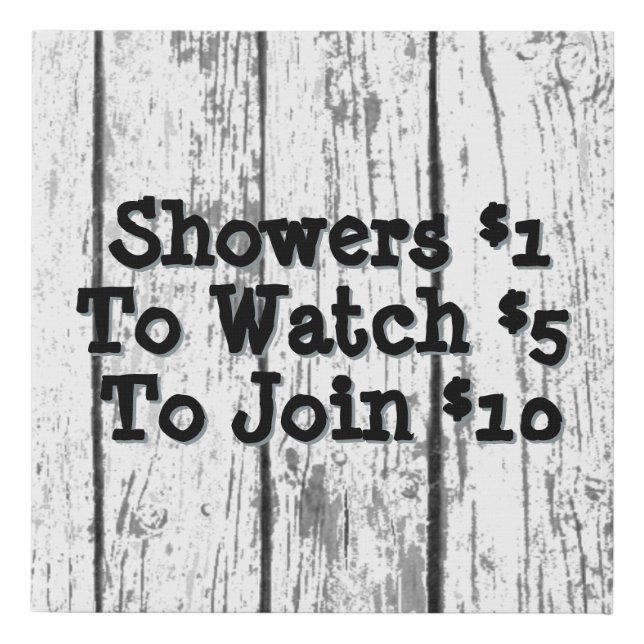 Funny Bathroom Faux Canvas Print (Front)