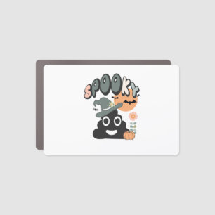 Funny Bathroom Humor Cute Retro Halloween Spooky P Car Magnet