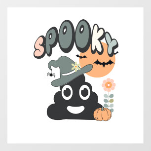 Funny Bathroom Humor Cute Retro Halloween Spooky P Floor Decals