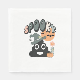 Funny Bathroom Humor Cute Retro Halloween Spooky P Napkins