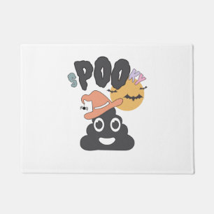 Funny Bathroom Humor Halloween Spooky Poo Design   Doormat