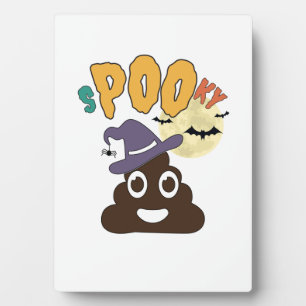 Funny Bathroom Humor Halloween Spooky Poo Design Plaque