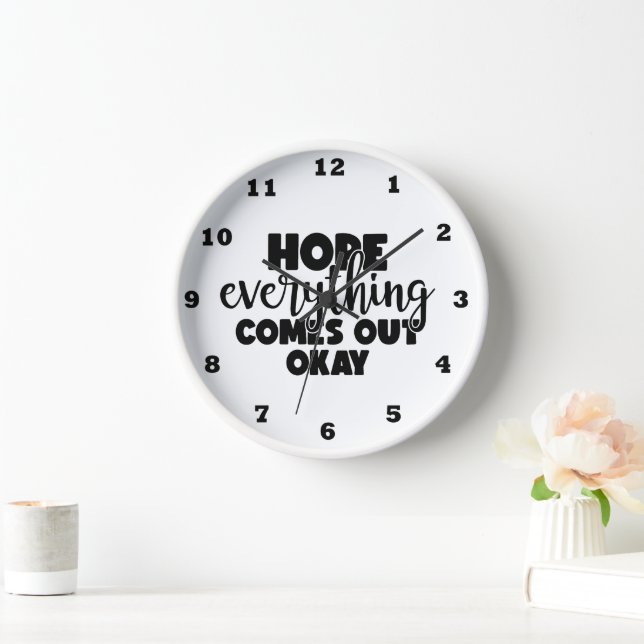 Funny bathroom inspiration word art clock (Home)