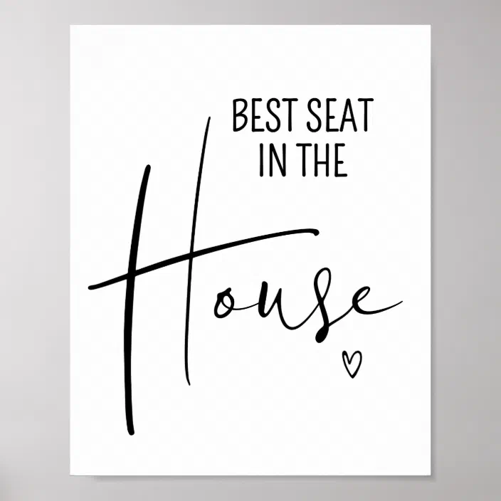 Funny Bathroom humour The best seat in the house Digital poster print