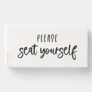 Funny Bathroom Sign Please Seat Yourself