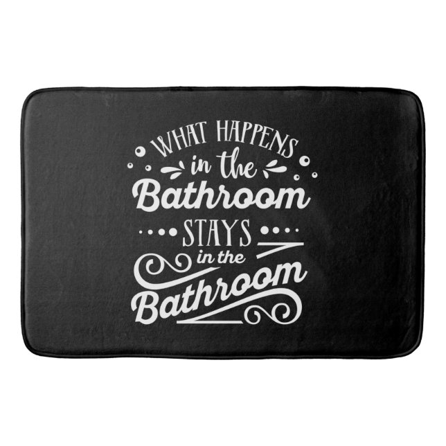funny bathroom word art bath mat (Front)