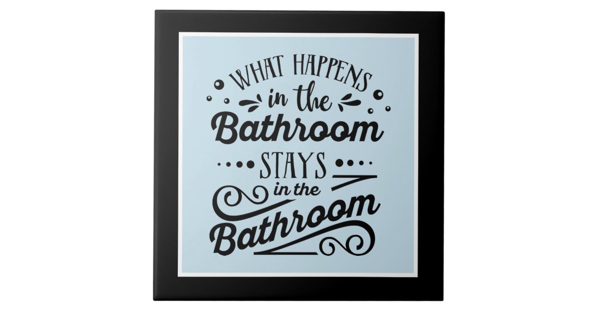 funny bathroom word art ceramic tile Zazzle