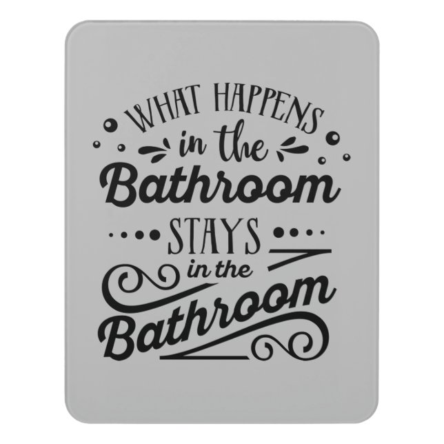 funny bathroom word art Door Sign (Contemporary Vert)