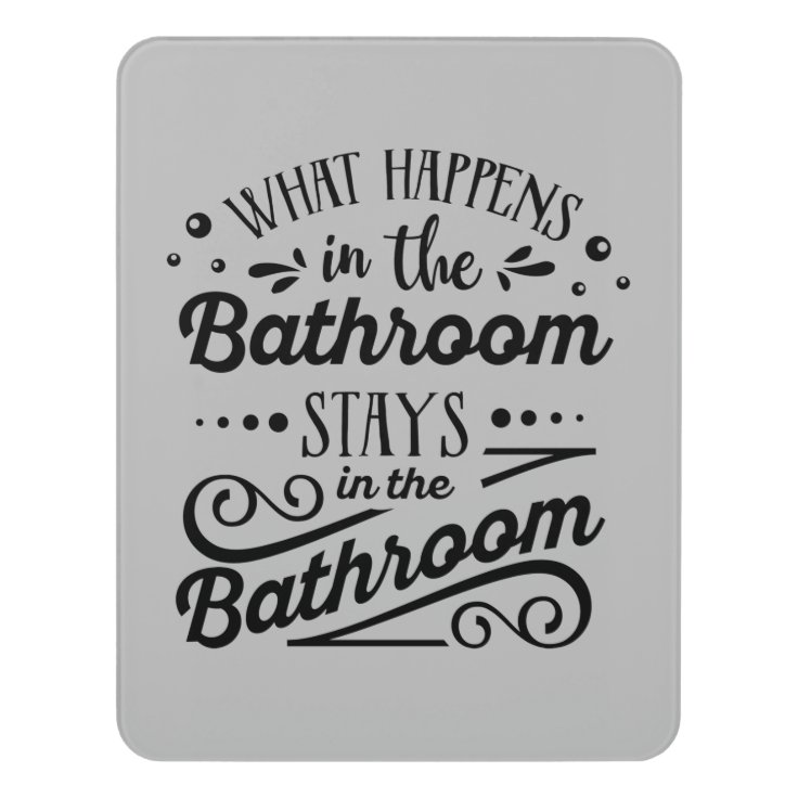 funny bathroom word art Door Sign Zazzle