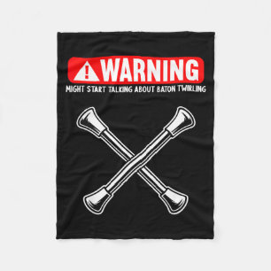 Funny Baton Twirling  Fleece Blanket