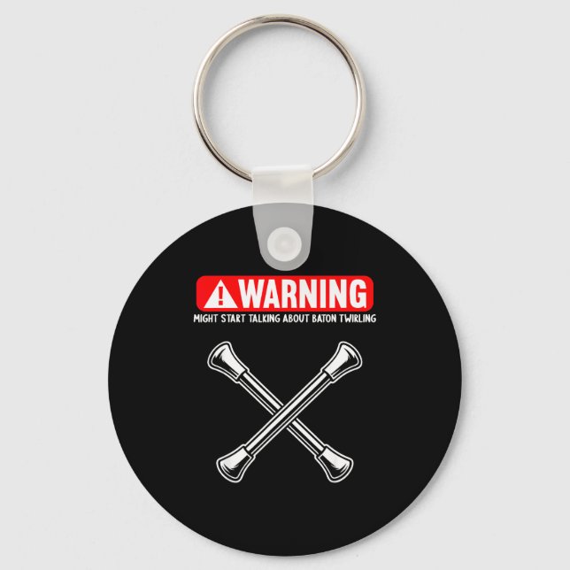 Funny Baton Twirling  Keychain (Front)