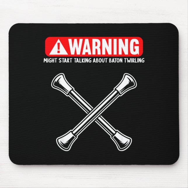 Funny Baton Twirling  Mouse Pad (Front)