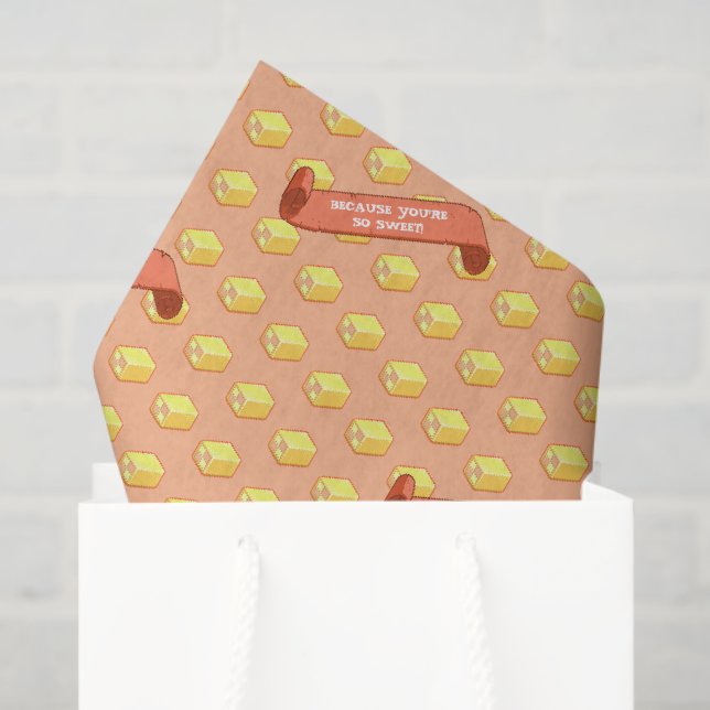 Funny Battenberg Because You're So Sweet Pattern Tissue Paper (Gift Bag)