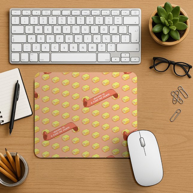 Funny Battenberg Heaven Is A Cake On Earth Pattern Mouse Pad (Creator Uploaded)