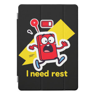 Funny Battery: When Energy Runs Away iPad Pro Cover